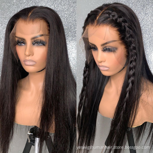 Cheap Yeswigs Full Hd Lace Front Wig Raw Peruvian Cuticle Aligned Virgin Human Hair Lace Frontal Wig For Black Women Human Hair